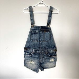 Like New Billabong Jean Short Overalls
